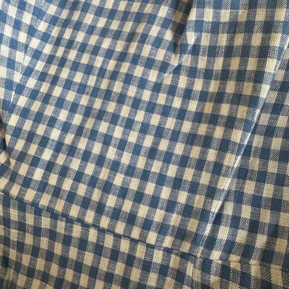NEW Reformation Brigitte Linen Dress Blue and White Gingham Azure Check | size 2 - Picture 11 of 12